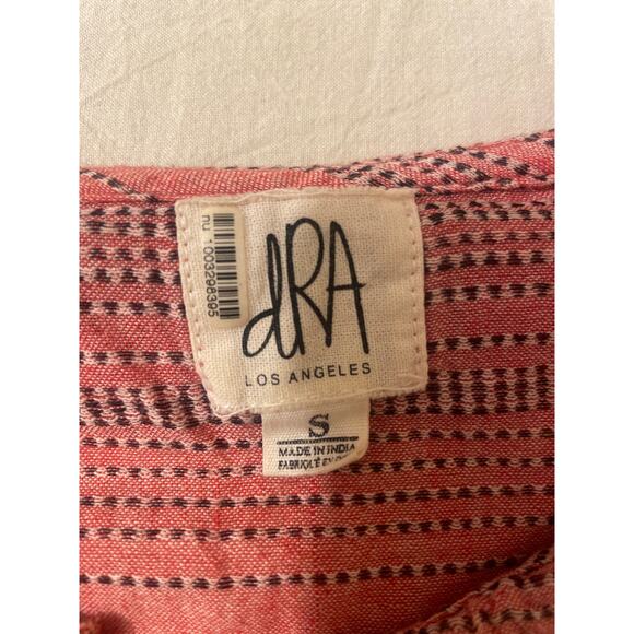 dRA Los Angeles Women's Size Small Puff Sleeve Blouse Buttons Long Sleeve Cotton - Picture 3 of 7